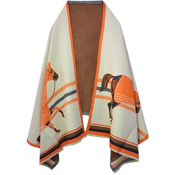Scarfs for Women Pashmina Silky Shawl Wrap Series 4-orange